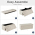 43in 660lbs, DUMOS Foldable Storage Ottoman Bench, Storage Chest, Large End of Bed Foot Rest Stool with Padded Seat