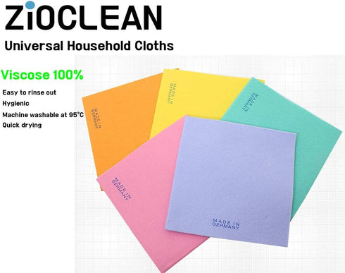ZIOCLEAN 30 Packs 15 inch 15 inch German Universal Household Color Dish Cloths x Wide Size Machine Washable Super