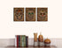 12" 16" 3 Canvas Wall Art Sugar Skull Vintage Abstract Canvas Picture Day of The Dead Contemporary Art Design Framed