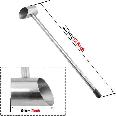 Large Caliber Models of Silver Stainless Steel Sugar Spoon for Cotton Candy Long Handle Sugar Spoon Cotton Candy Machine Spare Parts