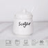 12oz Countertop HAOTOP Ceramic Sugar Bowl with Lid and Spoon, Sugar Jar Sugar Dispenser Sugar Container Coffee Bar