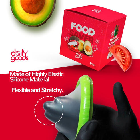 Set of 4 Avocado Saver and Onion Storage Vegetable Containers for Fridge, Silicone Fruit Storage Pods