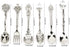 Fdit 6Pcs/Set Vintage Carved Coffee Spoon Teaspoon Retro Zinc Alloy Dessert Coffee Tableware Spoons Cutlery Kitchen(Silver)