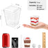 50 Pack 5 oz Zezzxu Plastic Dessert Cups with Lids and Spoons, Banana Pudding Cups with Lids Mini Dessert Shooters