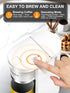 6-12 Oz Reminder,White,9.45 Inches Small Single Serve Coffee Maker, Fast Brew for K-Cup & Ground Coffee, Brew Sizes
