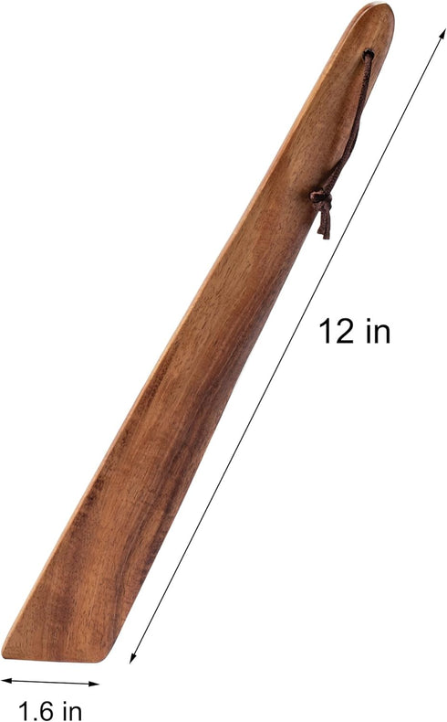 Muso Wood 12" Acacia Wood Spatula for Cooking, Small Flipper, Non-Stick Spatula Set, Multi-Purpose for Flipping and