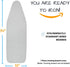 Ironing Board Cover and Pad - Standard Size Silicone Coated 4 Layers, 15x54 inch, Extra Heavy Duty Thick Padding