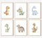 SYYANKK Dinosaur Nursery Wall Art Kids Canvas Poster Boys Room Wall Decor Watercolor