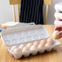 Egg Holder Container, 12 Grids Plastic Egg Storage Box Shockproof Egg Carrier Refrigerator Egg Container Tray Fridge Egg Holder Reusable Egg Carton for Home, Kitchen, Travel, Camping by Alipis