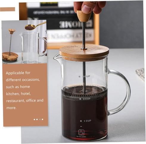 Ciieeo Espresso Coffee Cup, Glass Press Kettle, Cold Brew Coffee Pot, Borosilicate Coffee Pot for Travel