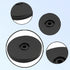 4 Pcs Black 3 Inch Acrylic Lazy Susan Rotating Turntable Organizer, Round Swivel Plate for Kitchen, Table, Cake