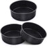 E-far 6 Inch Cake Pan Set of 3, Nonstick Stainless Steel Small Round Cake Pans for Baking Layer Cakes, Non-toxic