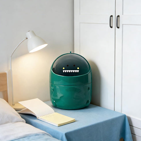 TIE-DailyNec 90 Desktop Trash Can with Trash Bags, Cute Trash Can Creative Waste Basket Storage bin, Plastic Garbage