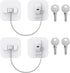 White Fridge Lock, 2 Pack with 4 Keys, Childproof Refrigerator Locks, Freezer and Drawer Lock, No Tools Required