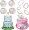 Fewo Set of 9 Hot Air Balloons Cloud Plastic Fondant Cutting Molds for Baby Shower Party Cake Decorating Tools