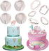 Fewo Set of 9 Hot Air Balloons Cloud Plastic Fondant Cutting Molds for Baby Shower Party Cake Decorating Tools