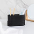 Countertop, 2 Matte Black Large Toothbrush and Toothpaste Holder and Cup for Bathroom Vanity and Compartment Organizer