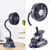 Clip on Fan USB Battery Operated Desk Clip Fan with Emergency Power Bank, Rechargeable Personal Fan, Navy Blue