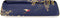 Portmeirion Sara Miller Chelsea Trinket Tray - 7.4 Inch Fine China with Hummingbird Design in Dark Blue