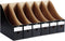 Magazine Holder for Home Office Desk - 10.6'' H×10.2'' L ×3.5''W Storage Box (Black, 6 Pack)