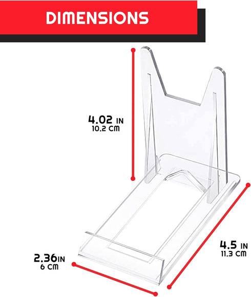 EVORETRO Display Stand - 6-Pack Adjustable Acrylic Stand for TCG, Sports Cards, Comic Books, Picture Stand