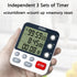 FCXJTU Digital Dual Kitchen Timer, 3 Channels Count UP/Down Timer, Cooking Timer, Large Display, Loud Volume Alarm and Flashing Light with Magnetic Back, Stand, Battery Included (White) by FCXJTU