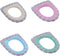 4 Pcs Soft Toilet Seat Cover Pad, Warmer Stretchable Thicker Washable Cloth, Double Color