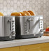 GE 2 Slice Stainless Steel Toaster, Extra Wide Slots for Toasting Bagels, 7 Adjustable Shade Settings, 850 Watts