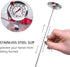 KT THERMO Deep Fry Thermometer with Instant Read, 12" Stainless Steel Meat Cooking Thermometer (2-Pack)