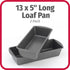 GoodCook Set of 2 Extra Large 13" x 5" Nonstick Steel Bread Loaf Pans, Gray - Set of Two Loaf Pans, Even Heat Distribution, Scratch-Resistant Nonstick Coating, Durable Construction, Easy to Clean by GoodCook