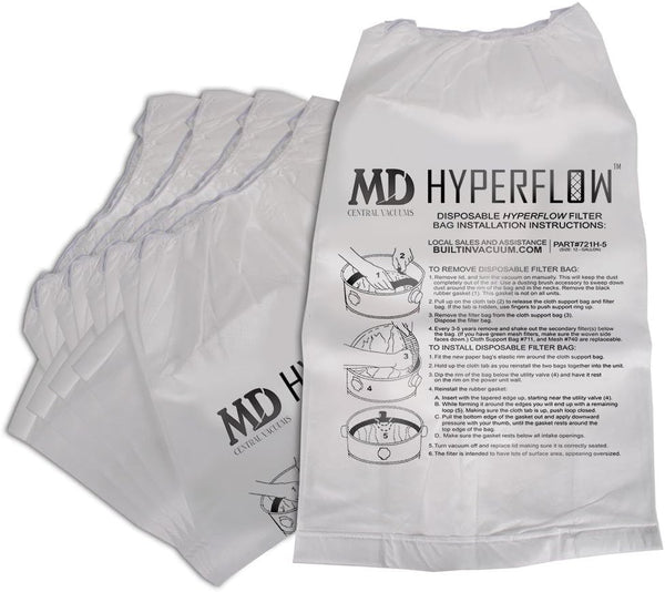 Hyperflow Paper Bags, 5-Pack, 12-Gallon
