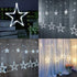 Star Curtain Lights for Bedroom - 9ft Plug-in 138 LED Fairy Twinkle Lights with Remote & 12 Star Drops