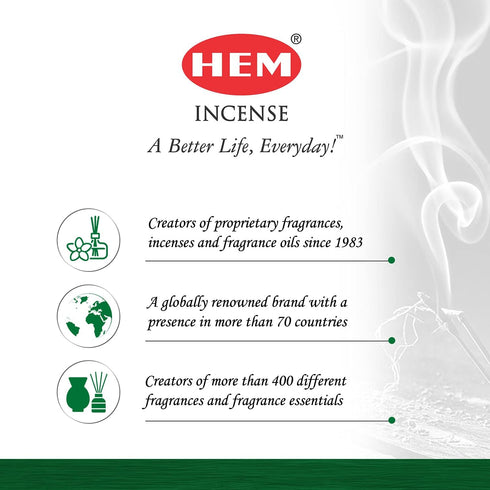 Hem Cannabis Incense Sticks - 120 Sticks, 6 Boxes, 9 Inches Long, 20g per Box - Perfect for Meditation