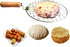 Steel Roasting Roti Jali Set with Wooden Handle, Tong and Pincer, Cooking Rack, Papad Grill, Chapati Grill, Food Tong