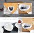 Ceramic Heart Shape Sauce Dish, Mini Seasoning Dishes, Sushi Dipping Bowl, Set of 4 (White)