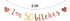 I'm 50 Bitches Banner, Funny 50th Birthday Party Decor, Women's 50th Birthday Decorations (Rose Gold)