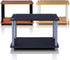 2-Tier Furinno Turn-N No Tools Tube Shelf/End Table, Single, Beech/White