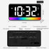 ALANAS 7" Snooze, Large Digital Alarm Clock with RGB Color Changing Night LightDual Alarms, USB Charging, Adjustable