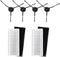 Replacement Parts for iHome Nova S1 Pro Robotic Vacuum Cleaner, 4 Side Brush and 2 Filter