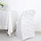 Efavormart 1 Set White Satin Rosette Spandex Stretch Folding Chair Cover for