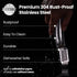 No Peeling Required Garlic Press Stainless Steel with Detachable Handle for Coarse Mincing - Premium Garlic Mincer