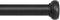 Kenney Weaver Cap End Indoor/Outdoor Black Curtain Rod, Adjustable 37-72 Inch for Windows & Patio