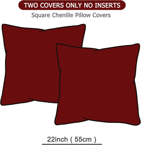 22x22 Inch Set 2 (55x55cm) GAWAMAY Decorative Throw Pillow Covers of for Living Room Couch Bed Sofa, Farmhouse Square