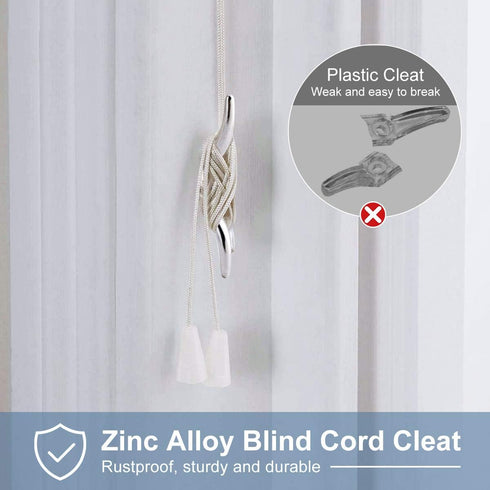 Magicfour Blinds Cord Cleat Baby Safety Rope Cleats, 10-Pack Zinc Alloy Cord Cleats for Curtains