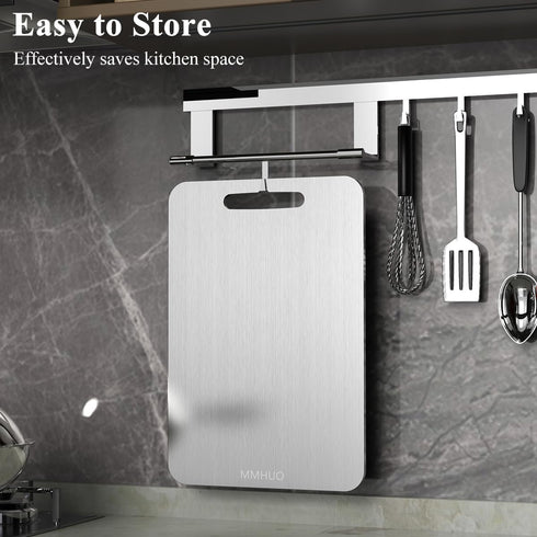 Board,304 13.4"*9" Cutting Foodgrade Stainless Steel Cutting Board for Kitchen,Dishwasher Safe,Double-sided Chopping
