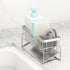 MINGFANITY 304 Kitchen Sink Caddy Sponge Holder, Quick Draining, SUS Stainless Steel Sponge Organizer, Basket