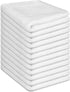 12 Pack 100% Cotton Wash Cloth, 12x12 Inch Highly Absorbent and Soft