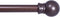 Kenney 7/16” Fiona Café Window Curtain Rod, Chocolate, 48-84”