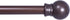 Kenney 7/16” Fiona Café Window Curtain Rod, Chocolate, 48-84”