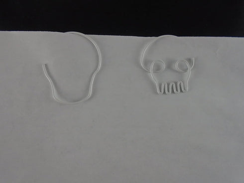100 Count Skull Head Skeleton Shaped Paper Clips, White, Great for Collectors or Office Gift, Comes in Round Tin